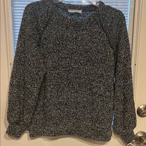 First Love Black and White Crew Neck Sweater